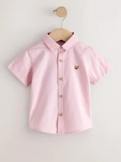 Next Short Sleeve Long Sleeve Oxford Shirt (3mths-7yrs) Pink Stripe Character