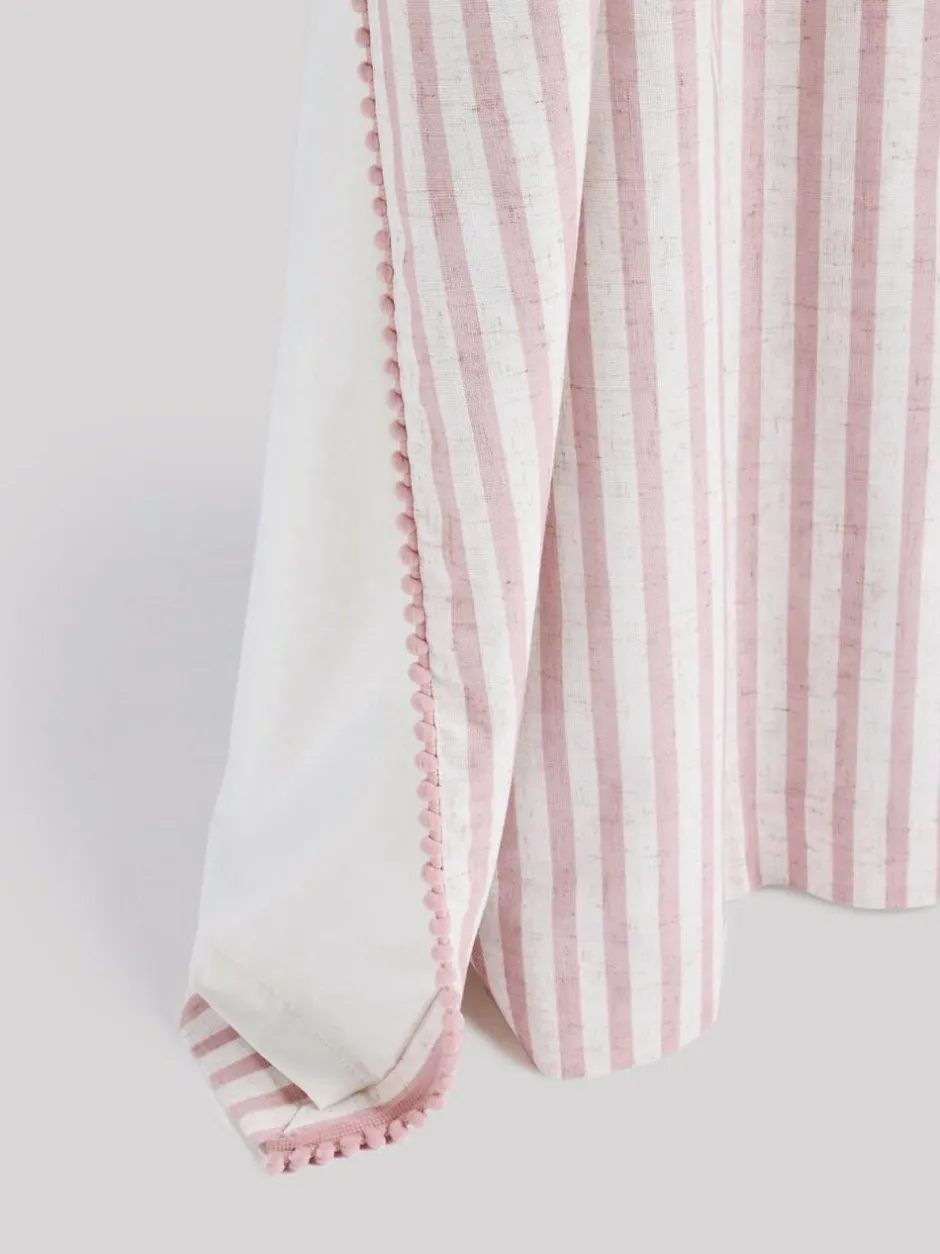 Next Pink Stripe Eyelet Blackout Curtains Hot