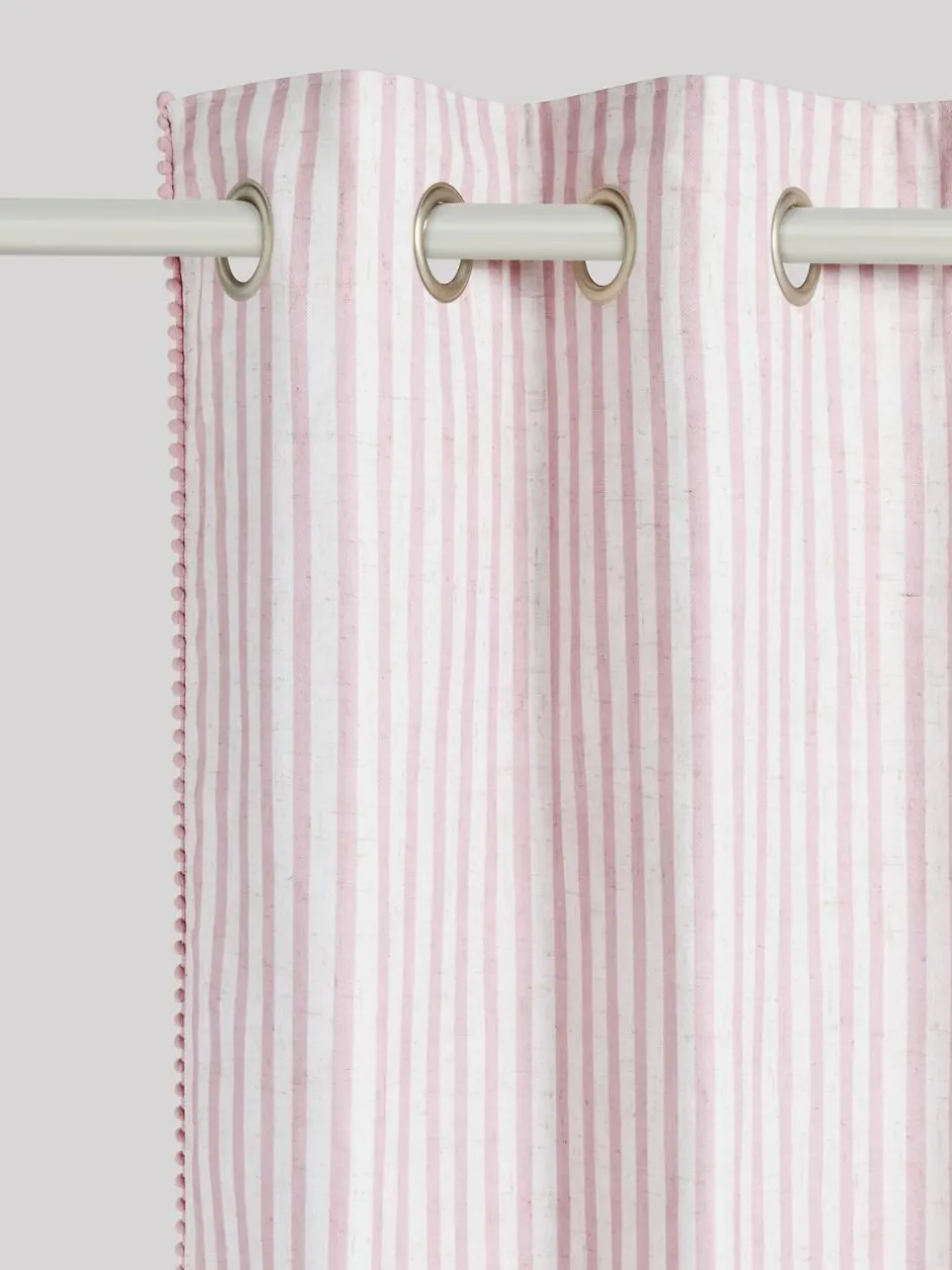 Next Pink Stripe Eyelet Blackout Curtains Hot