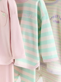 Next Pink Stripe Long Sleeve Top And Leggings Set 6 Piece (0mths-3yrs) Clearance