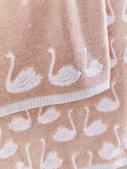 Next Pink Swan 100% Cotton Towel Outlet
