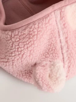 Next Pink Tonal Heart Printed Borg Baby Jacket (0-18mths) Outlet