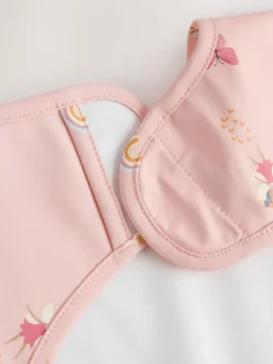 Next Pink Unicorn Fairies Weaning And Feeding Sleeved Bib