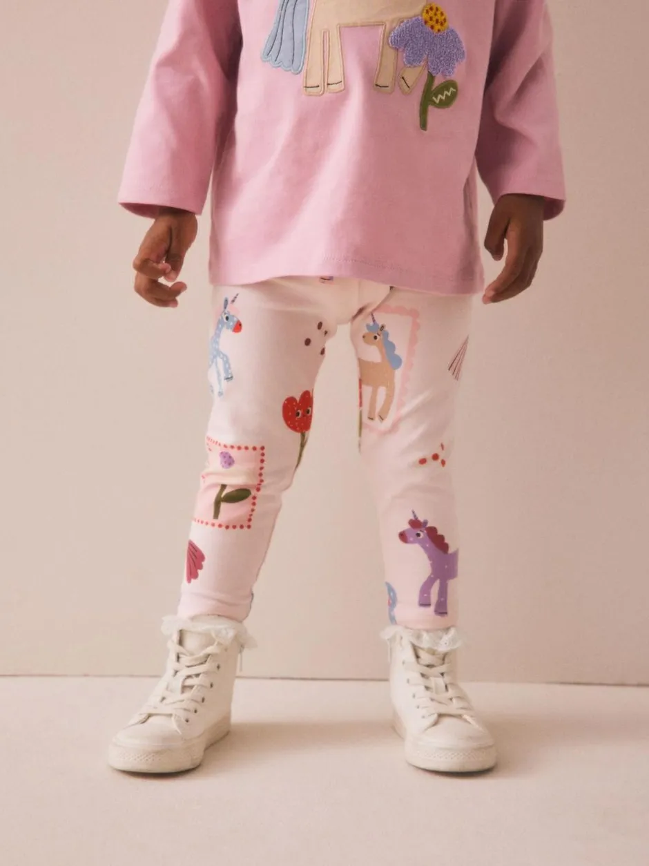 Next Leggings 3 Pack (3mths-7yrs) Pink Unicorn Online