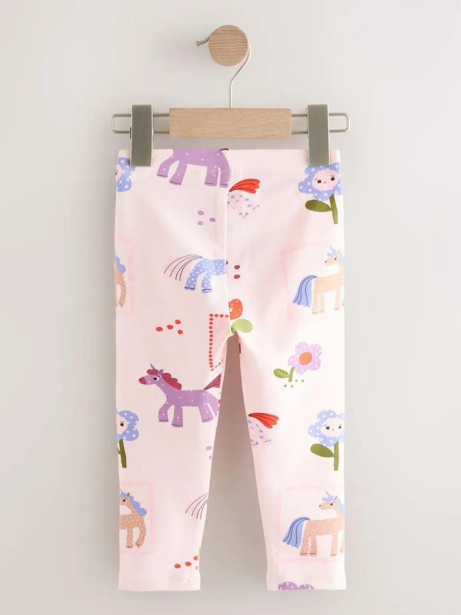 Next Leggings 3 Pack (3mths-7yrs) Pink Unicorn Online