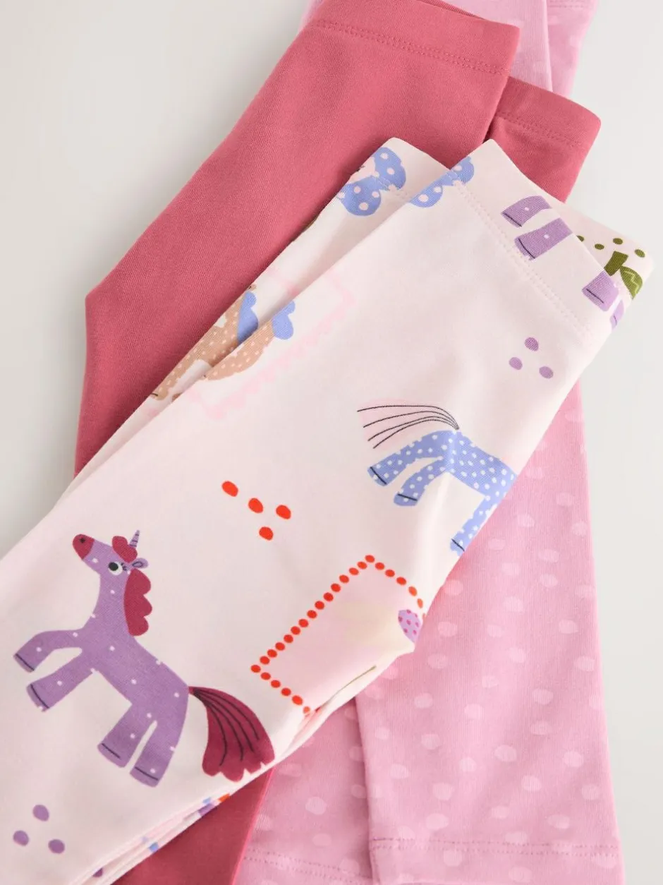 Next Leggings 3 Pack (3mths-7yrs) Pink Unicorn Online