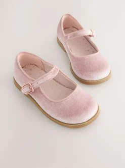 Next Mary Jane Shoes Pink Velour Hot