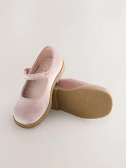 Next Mary Jane Shoes Pink Velour Hot