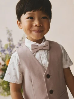 Next Pink Waistcoat, Shirt, Shorts & Tie Set (3mths-9yrs) Sale
