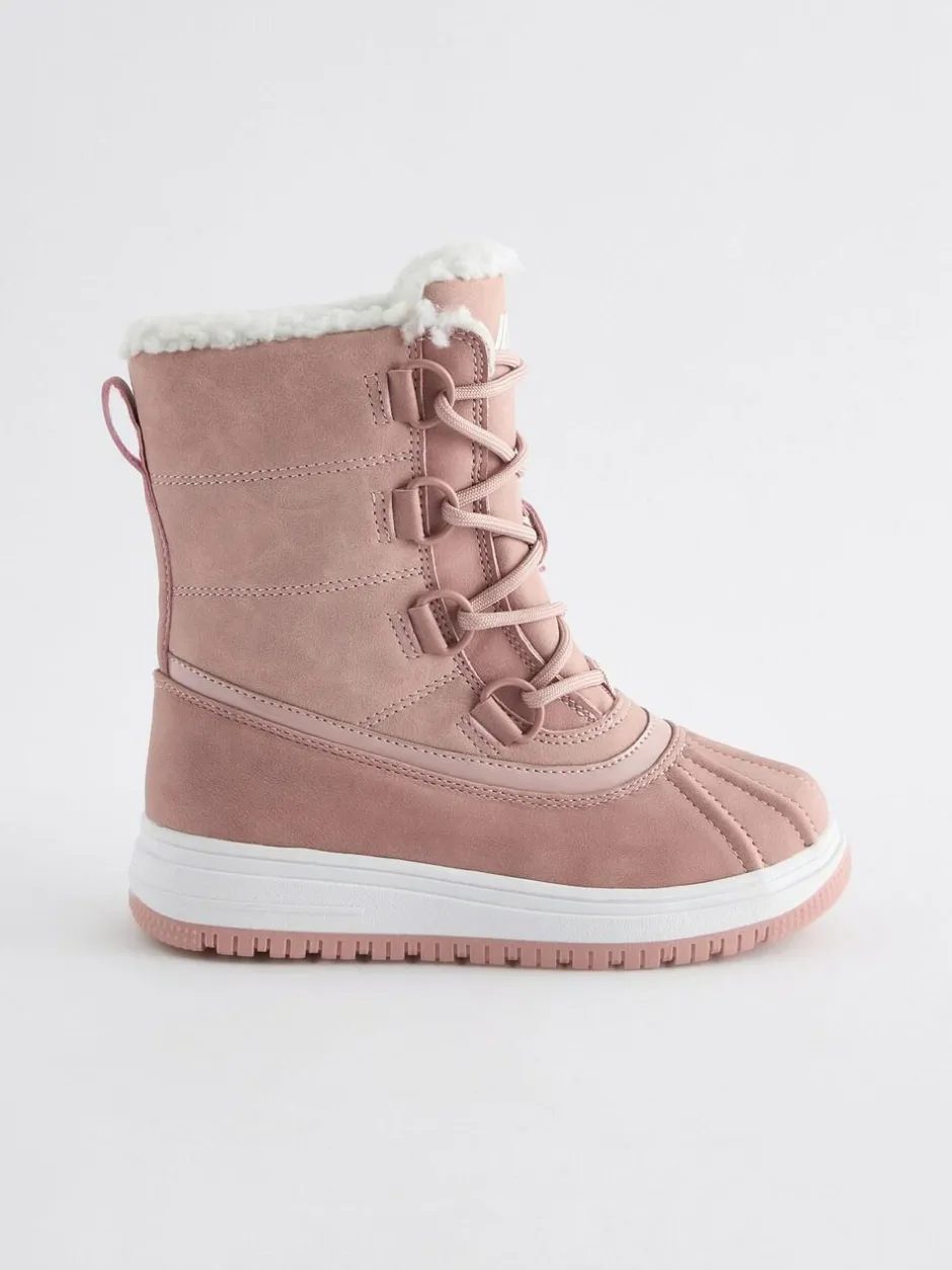 Next Pink Waterproof Thinsulate Lined Snowboots New