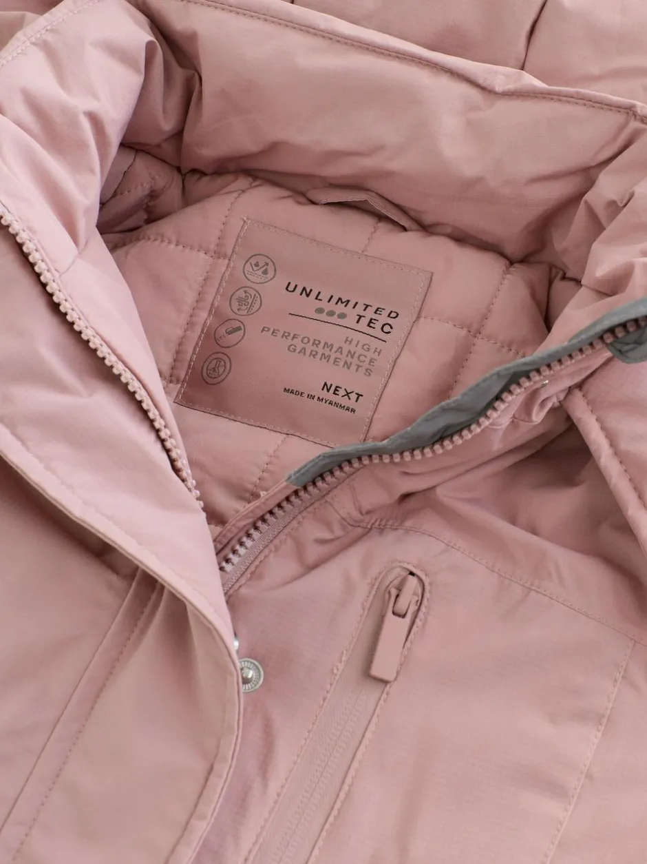 Next Waterproof Wadded Coat (3-16yrs) Pink