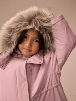 Next Waterproof Wadded Coat (3-16yrs) Pink