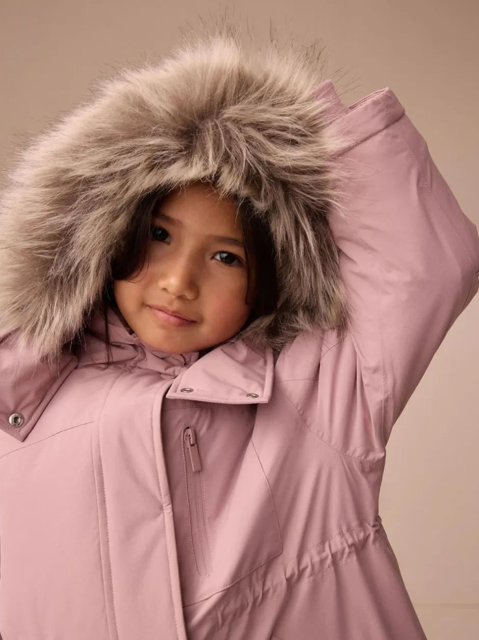 Next Waterproof Wadded Coat (3-16yrs) Pink