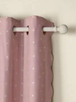Next Pink Wave Edge Heart Eyelet Blackout Curtains New