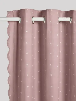 Next Pink Wave Edge Heart Eyelet Blackout Curtains New