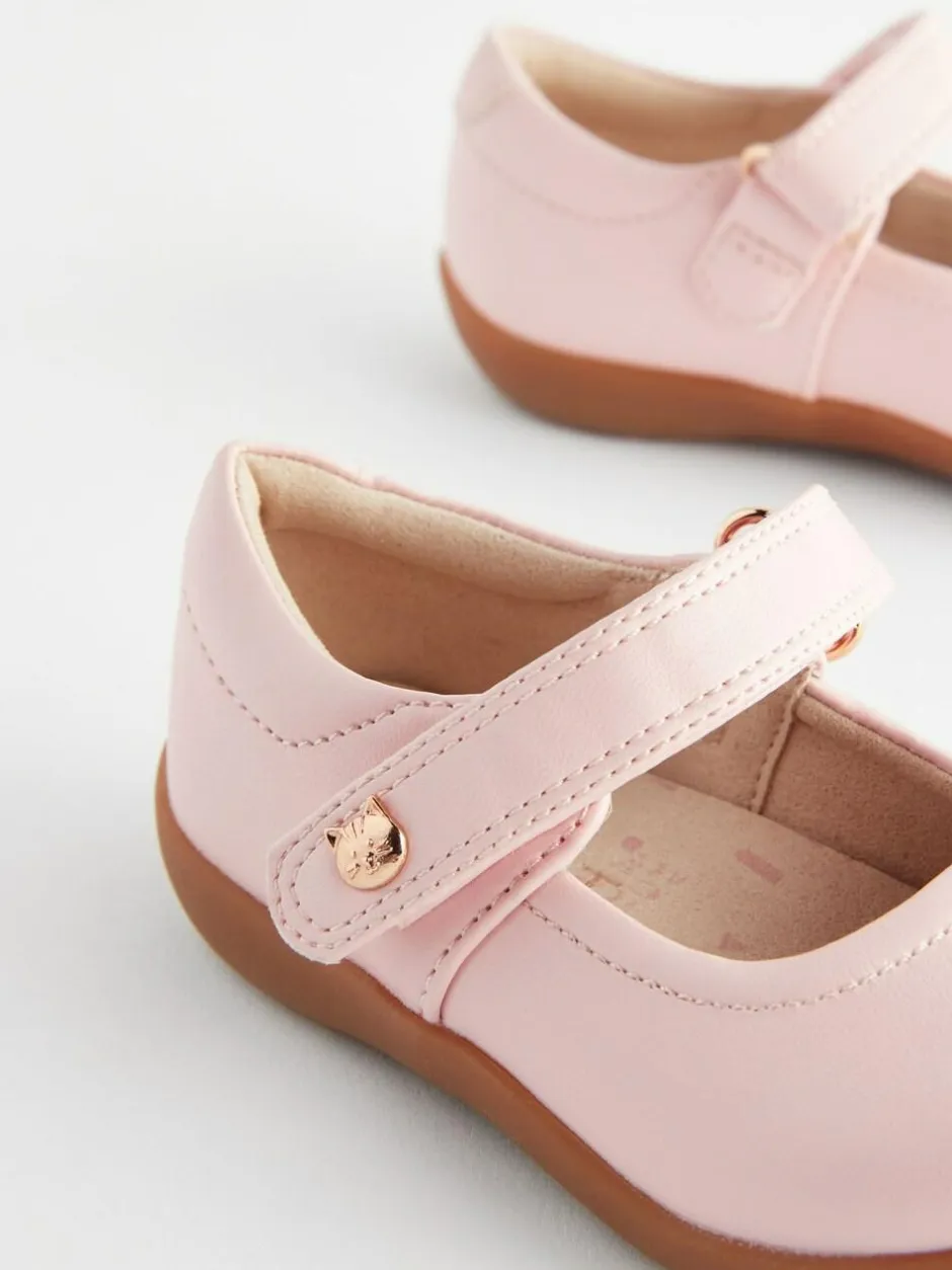 Next Wide Fit (G) First Walker Mary Jane Shoes Pink New