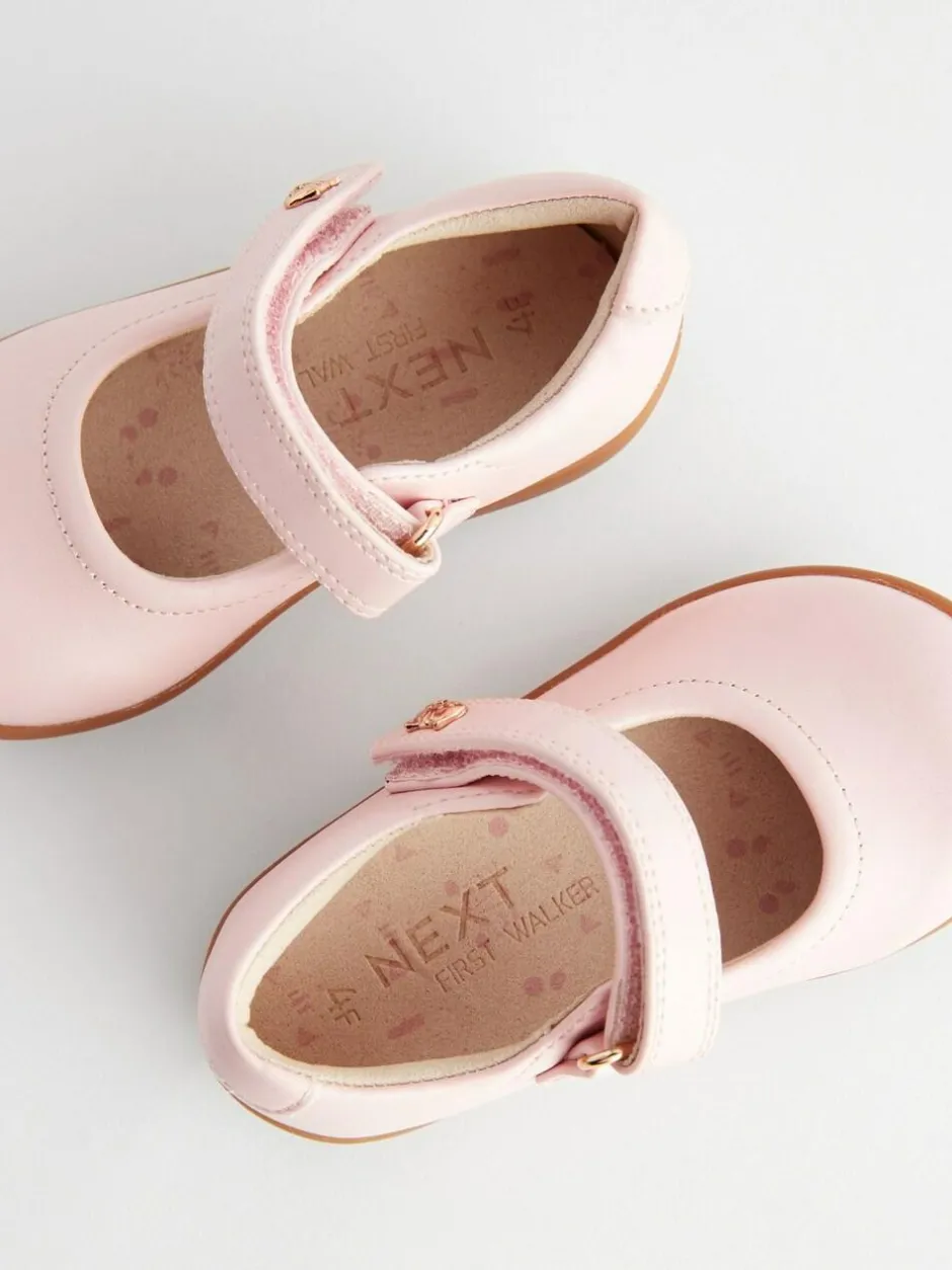 Next Wide Fit (G) First Walker Mary Jane Shoes Pink New