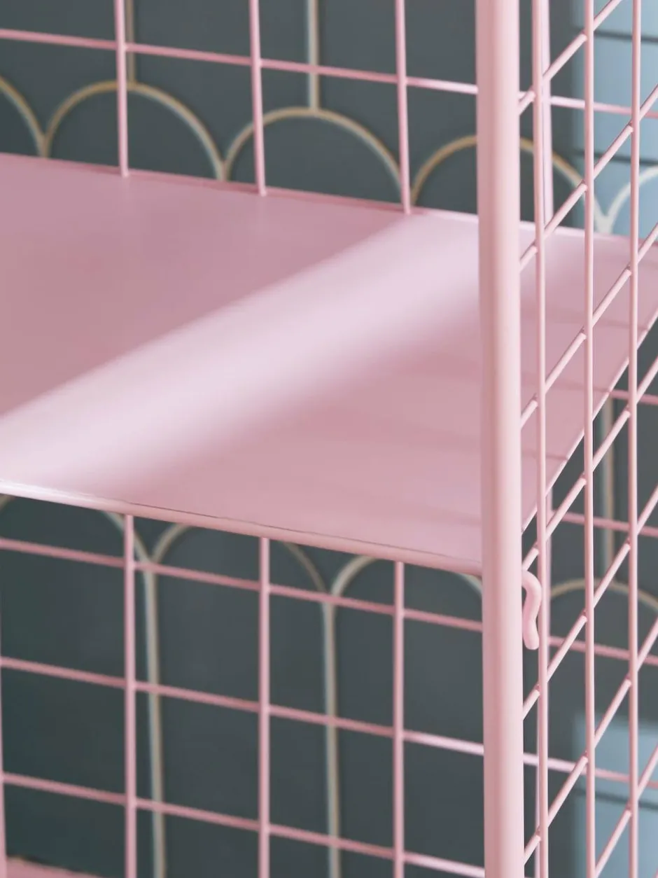 Next Wire Storage 2 Tier Tall Caddy Pink New