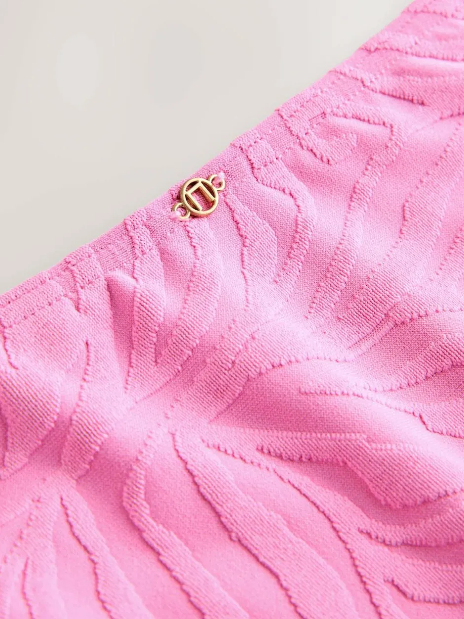 Next Pink Zebra Textured High Leg Bikini Bottoms Online