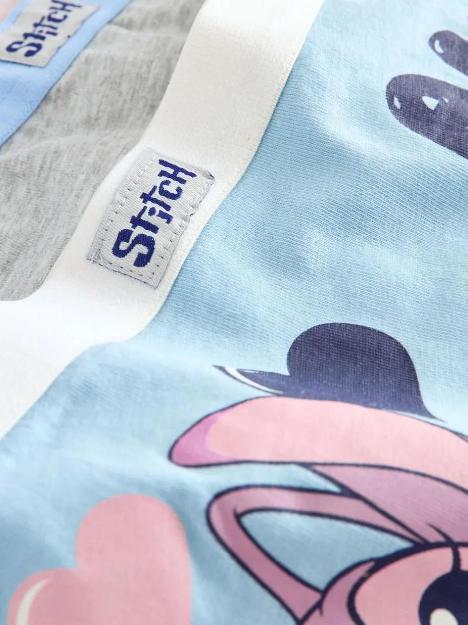 Next Pink/Blue Disney Stitch and Angel Shorts 5 Pack (2-16yrs) Sale