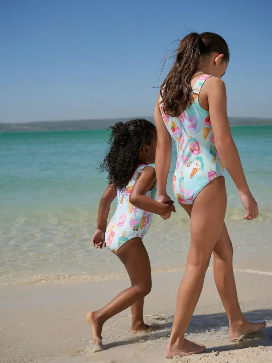 Next Swimsuit (3mths-10yrs) Pink/Blue Ice Cream Outlet
