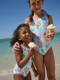 Next Swimsuit (3mths-10yrs) Pink/Blue Ice Cream Outlet