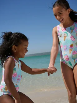 Next Swimsuit (3mths-10yrs) Pink/Blue Ice Cream Outlet