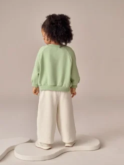Next Wide Leg Joggers 3 Pack (3mths-7yrs) Pink/Burgundy/Oatmeal Outlet