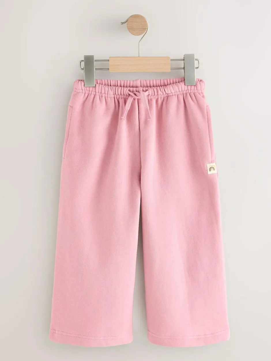 Next Wide Leg Joggers 3 Pack (3mths-7yrs) Pink/Burgundy/Oatmeal Outlet