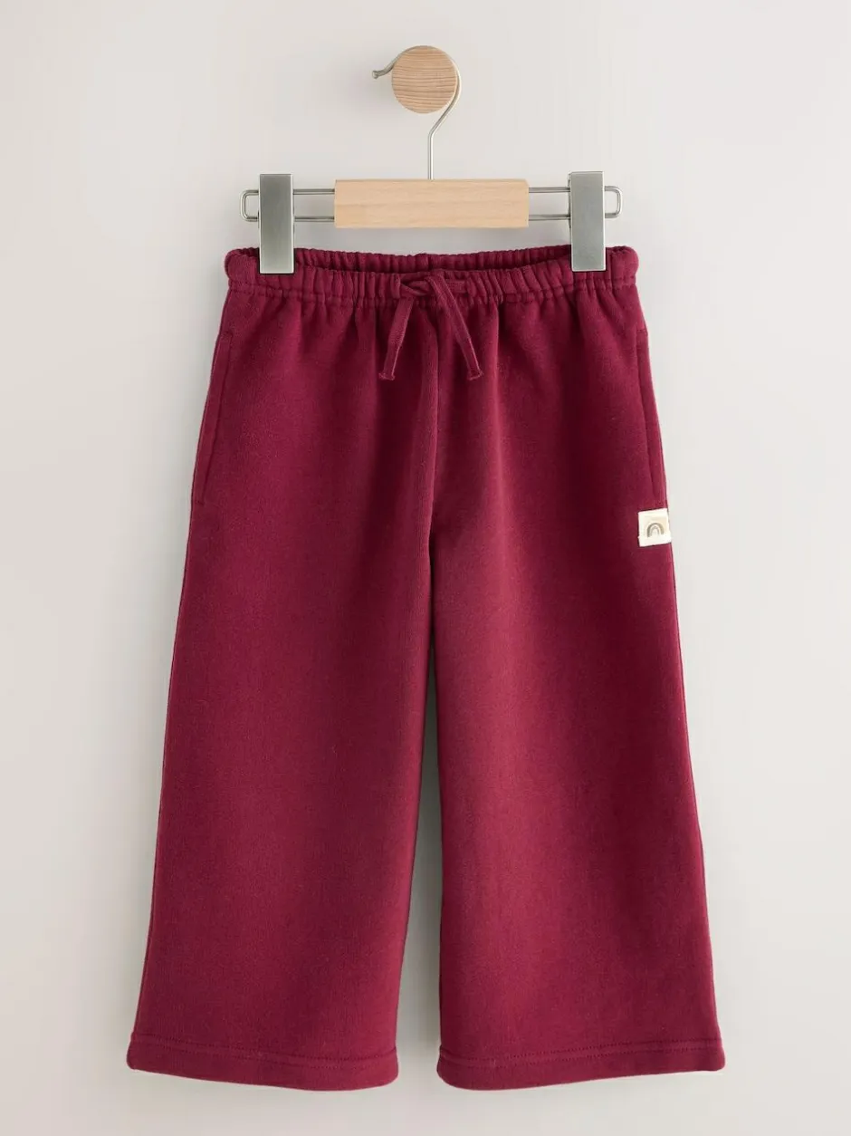 Next Wide Leg Joggers 3 Pack (3mths-7yrs) Pink/Burgundy/Oatmeal Outlet