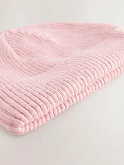 Next Pink/Cream Cable Knitted Baby Beanies 2 Pack (0mths-2yrs) Hot