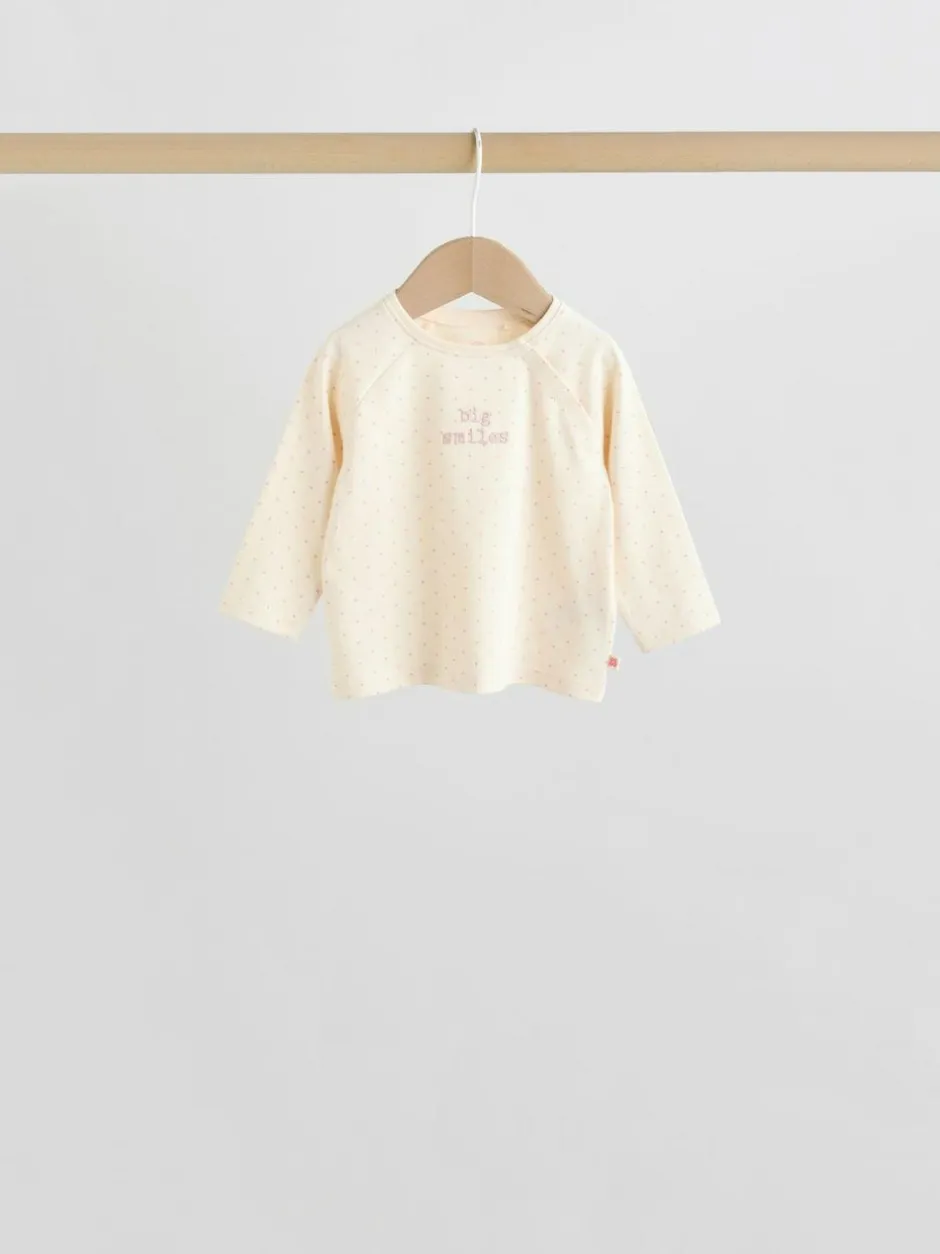 Next Pink/Cream Flower Baby Long Sleeve Top and Leggings Set 8 Piece (0mths-2yrs) New