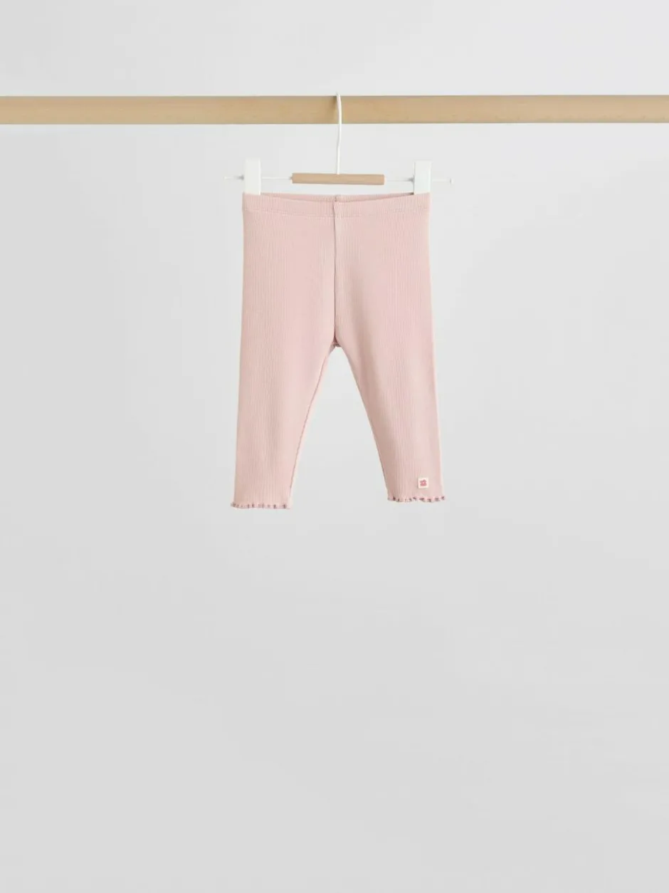 Next Pink/Cream Flower Baby Long Sleeve Top and Leggings Set 8 Piece (0mths-2yrs) New
