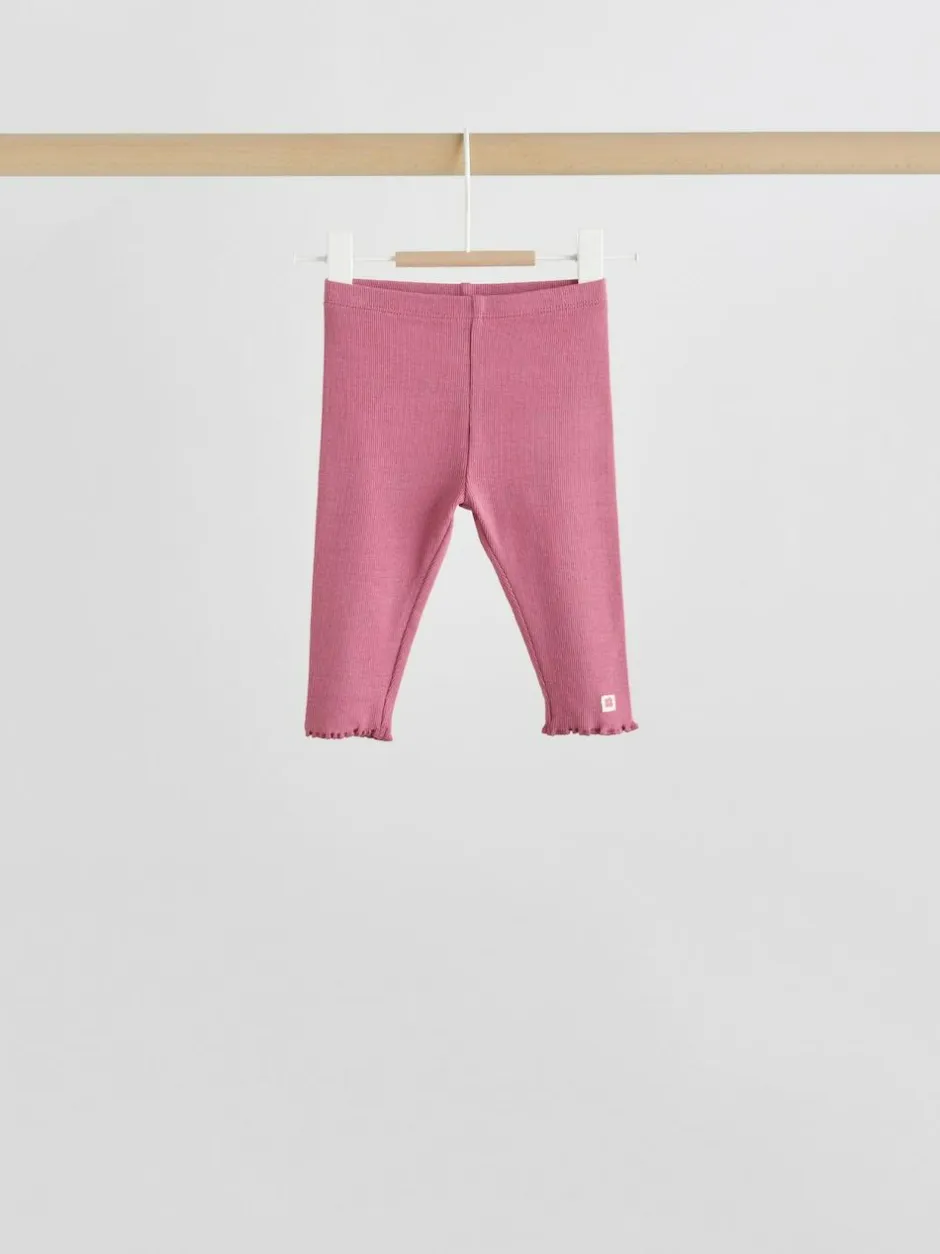 Next Pink/Cream Flower Baby Long Sleeve Top and Leggings Set 8 Piece (0mths-2yrs) New