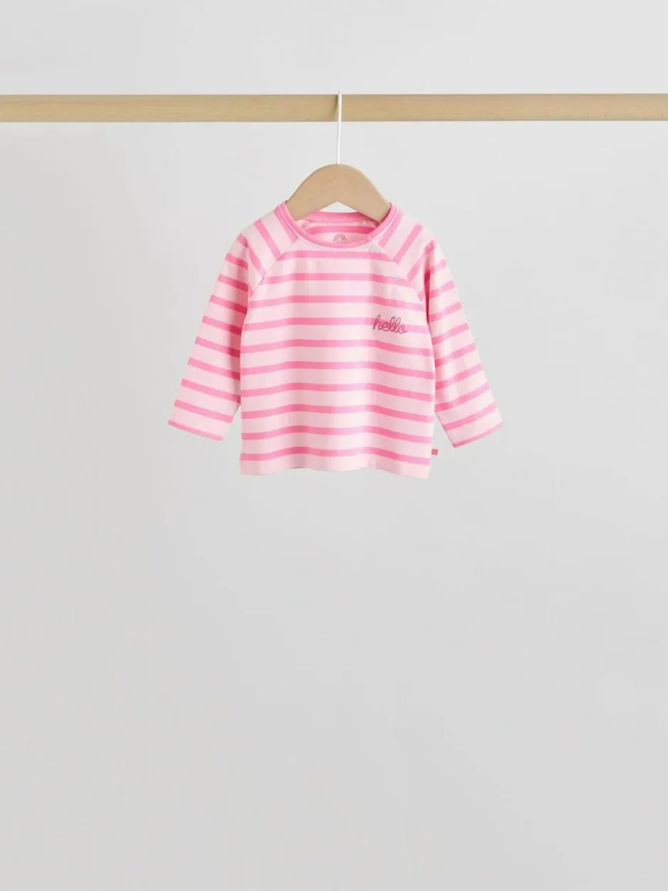 Next Pink/Cream Flower Baby Long Sleeve Top and Leggings Set 8 Piece (0mths-2yrs) New