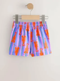 Next Printed Swim Shorts (3mths-7yrs) Pink/Lilac Online