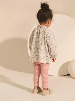 Next Long Sleeve Embroidered Tops (3mths-7yrs) Pink/NEUTRAL