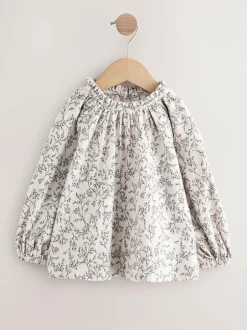 Next Long Sleeve Embroidered Tops (3mths-7yrs) Pink/NEUTRAL