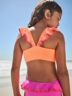 Next Pink/Orange Ruffle Bikini (3-16yrs) Discount