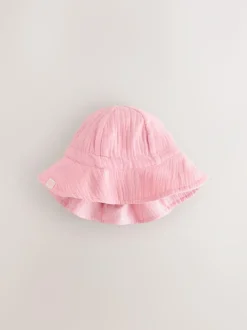 Next Pink/Purple Crinkle 2 Pack Baby Bucket Hat (0mths-2yrs) Discount