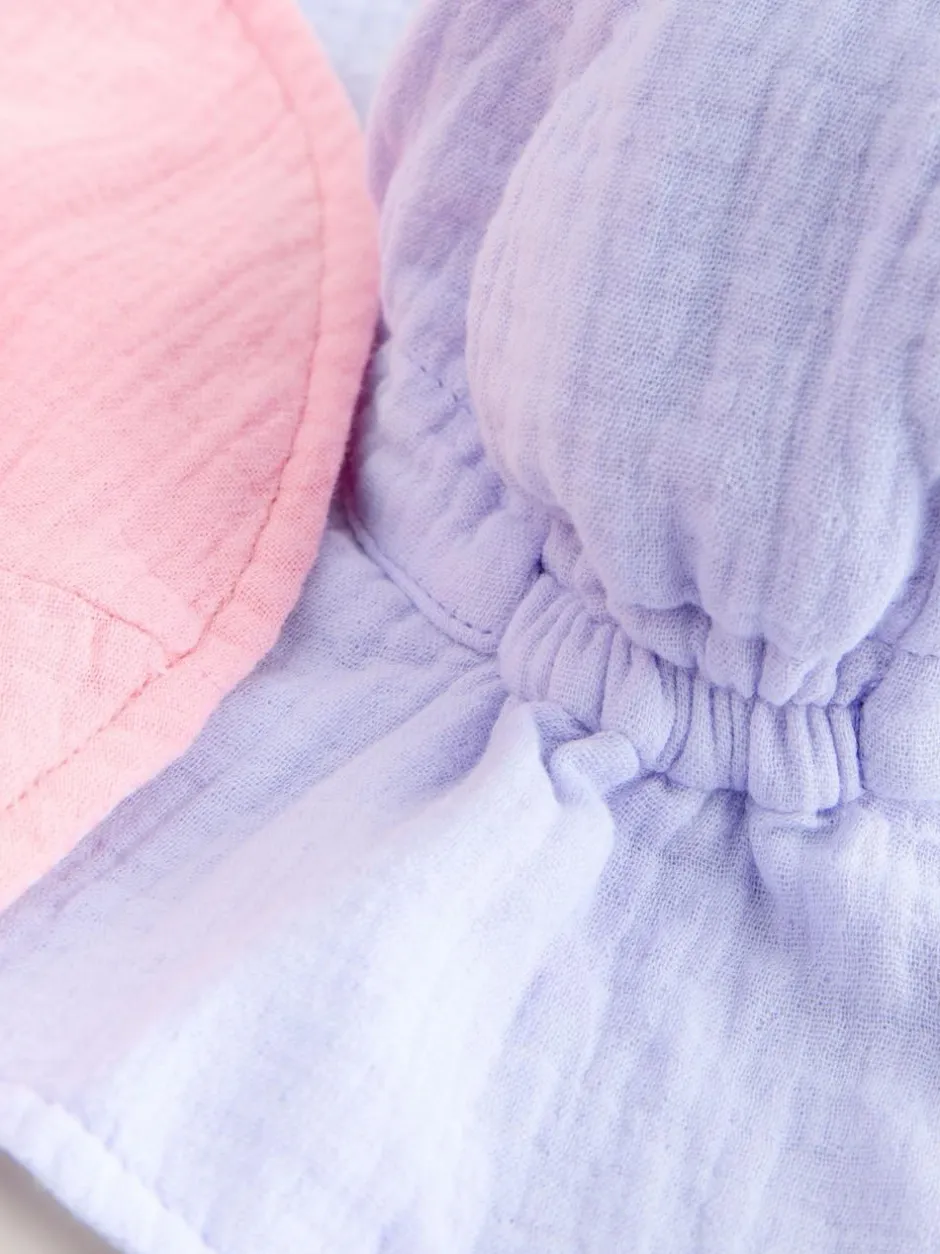 Next Pink/Purple Crinkle 2 Pack Baby Bucket Hat (0mths-2yrs) Discount