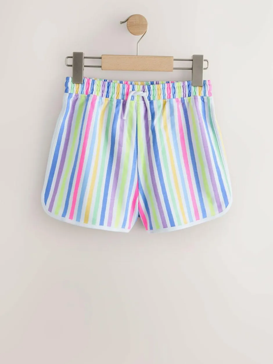 Next 5 Pack Racer Shorts (3-16yrs) Pink/Rainbow/Stripe Outlet