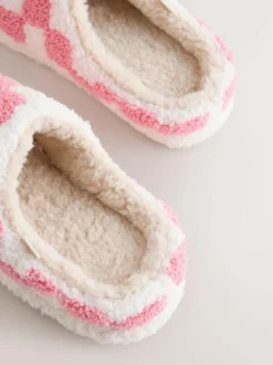 Next Pink/Red Check Cherry Mule Slippers Best