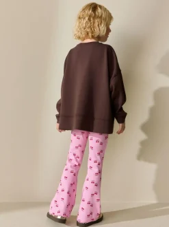 Next Pink/Red Cherry 1 Pack Rib Flare Leggings (3-16yrs) Sale
