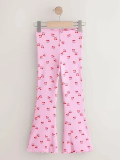 Next Pink/Red Cherry 1 Pack Rib Flare Leggings (3-16yrs) Sale