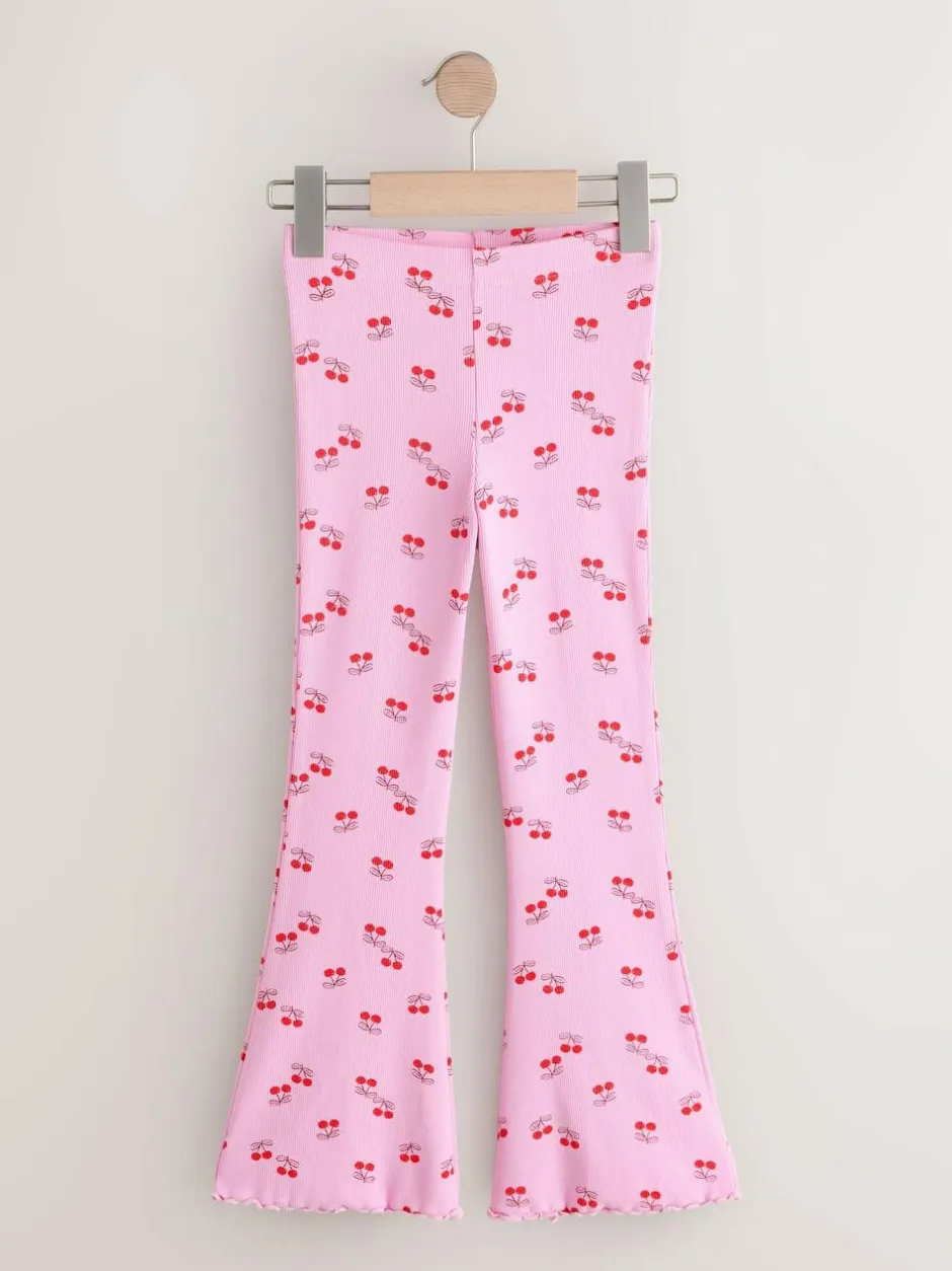 Next Pink/Red Cherry 1 Pack Rib Flare Leggings (3-16yrs) Sale