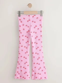 Next Pink/Red Cherry 1 Pack Rib Flare Leggings (3-16yrs) Sale