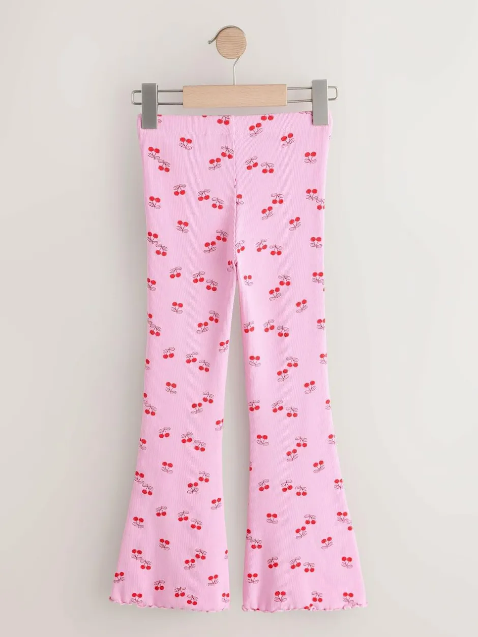 Next Pink/Red Cherry 1 Pack Rib Flare Leggings (3-16yrs) Sale