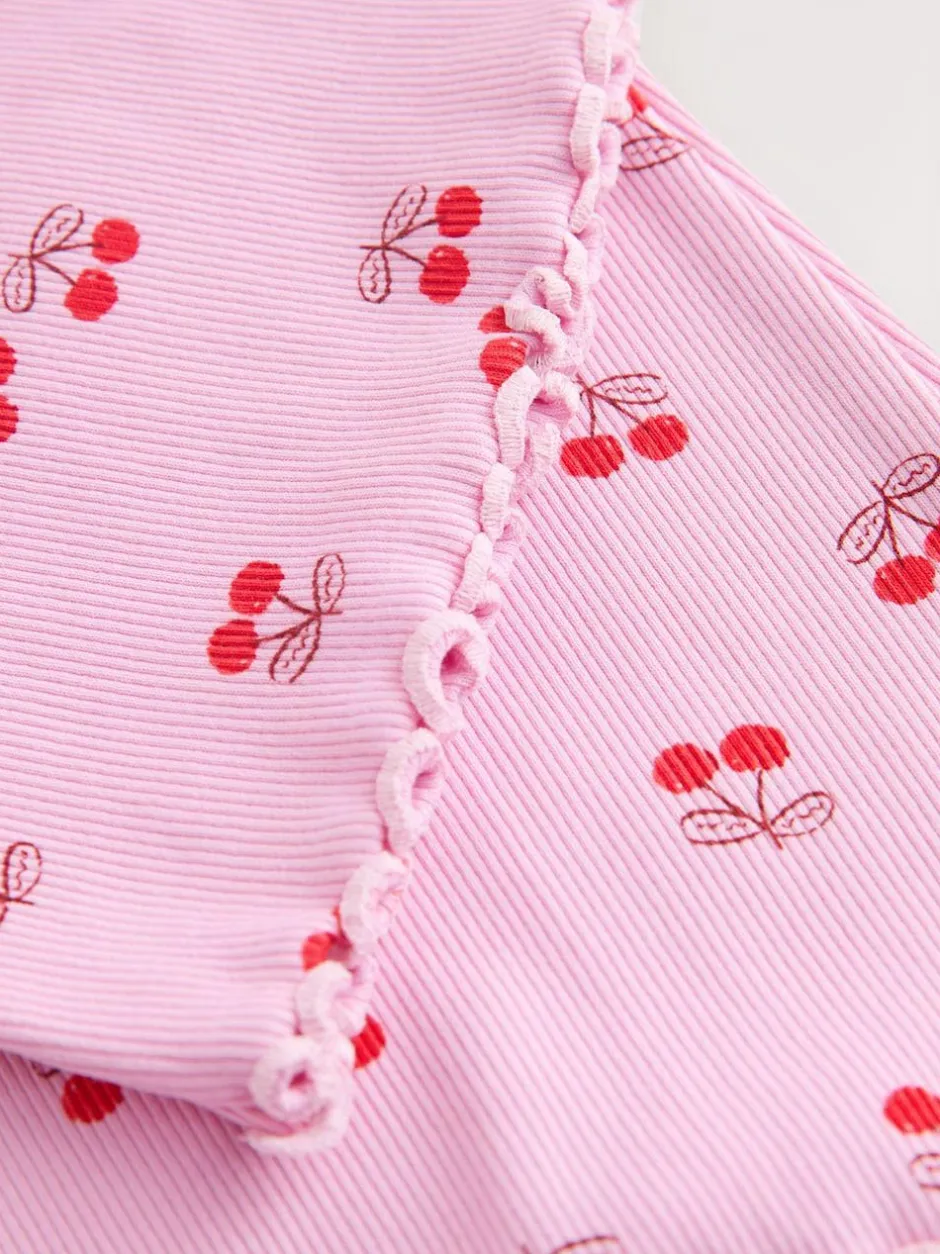 Next Pink/Red Cherry 1 Pack Rib Flare Leggings (3-16yrs) Sale