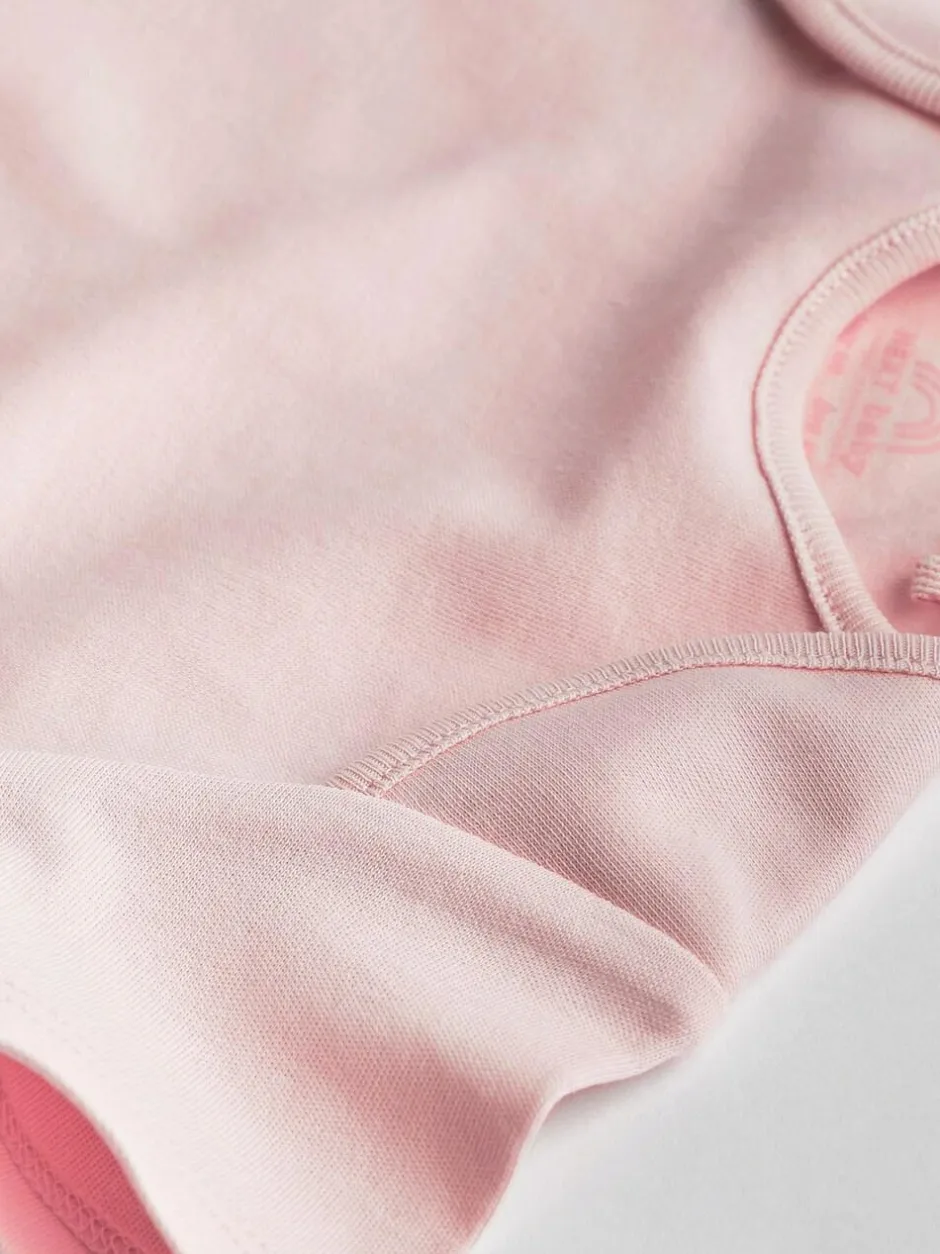 Next Pink/White 5 Pack Essential Short Sleeve Baby Bodysuits Discount